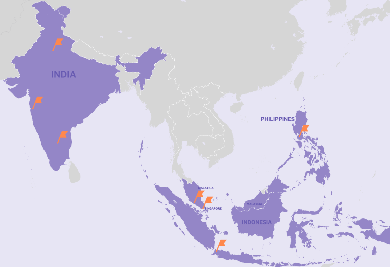 APCA Centres Map